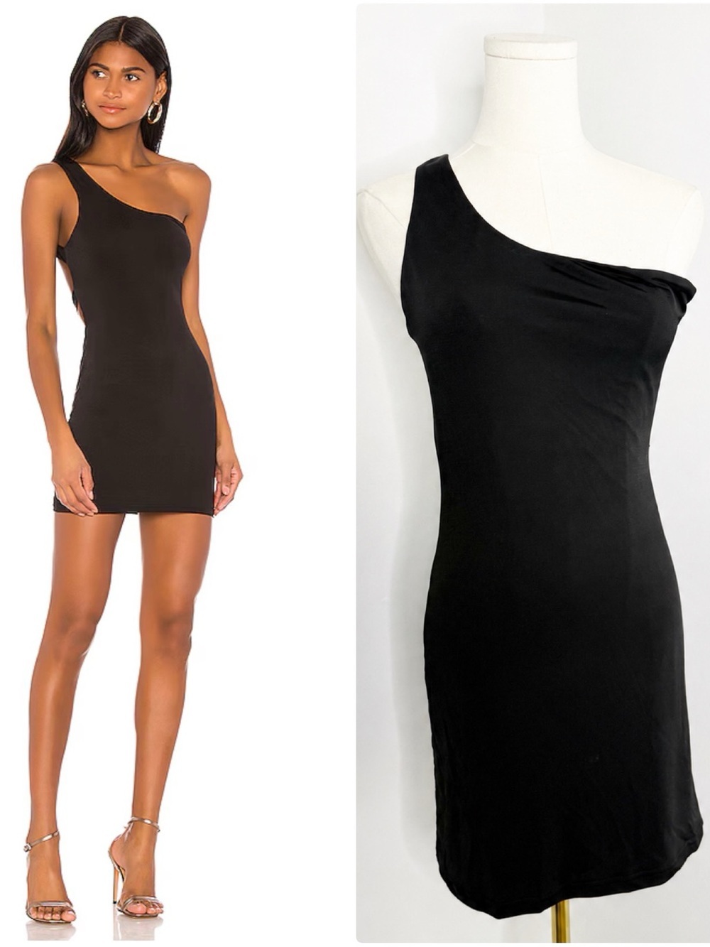 Superdown Davey Strappy Back Dress Black Revolve Size M NWOT